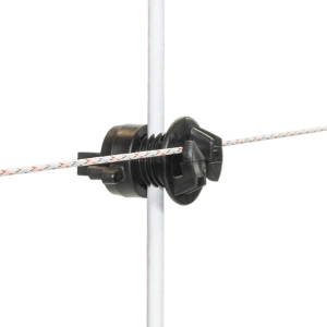 Schroefbare staafisolator zwart 4/10mm (20)