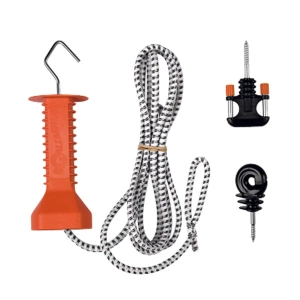 Elastisch touwpoortje, wit, 3/6 m