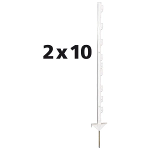Duopack Vario paal wit 1,00m (2x10)