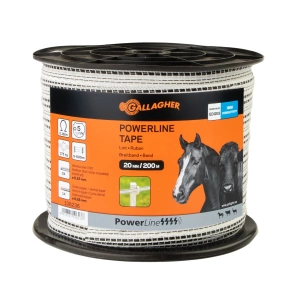 PowerLine tape 20 mm wit 200 m