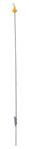 Veerstalen paal 1,05 m, met gele pigtail-isolator (25)