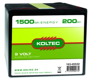 Batterij 9 volt 1700 WH 200 AH, Alka