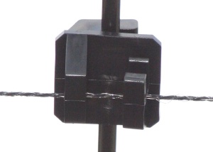 Klikisolatoren v/ palen, zwart, 6mm,25st