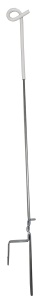 Krulstaartpaal, veerstaal, wit, 105cm