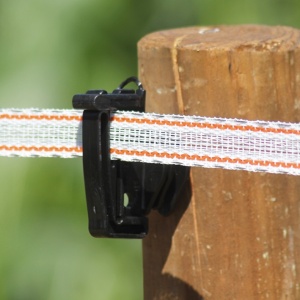 Lint, wit/oranje versterkt, 200m, 20mm