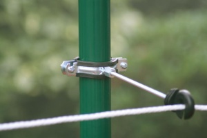 Paalklem RVS/INOX, voor 30-60mm paal