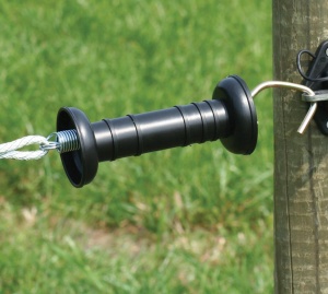 Poortgreep simpel, zwart