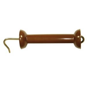 Poorgreep bruin, RVS/INOX