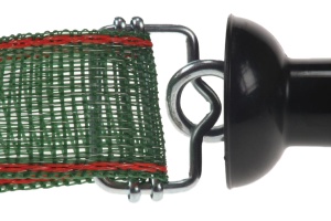 Poortgrepen zwart met lintverbinder, 2st