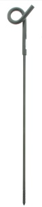 Krulstaart afstandisolator zwart, 60cm