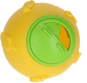 Snackbal voor kippen geel,  7,5cm