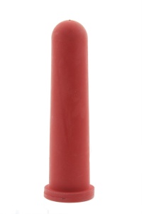 Kalverspeen rood X gat, 12cm