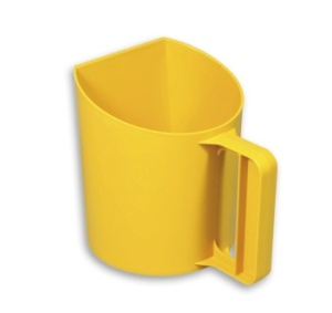 Meel/voerschep staand model, geel 1KG