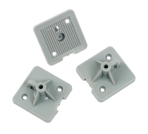 Nylon lijmvoetjes, grijs 100st